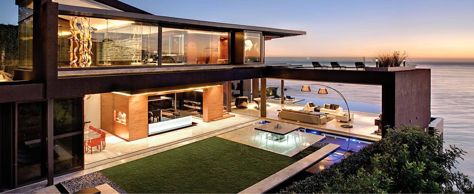 Waterfront luxury homes